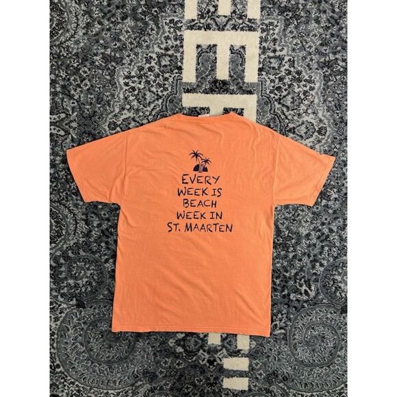 Comfort Wash Other - Vintage St Maarten Beach Tshirt Size Large Orange US